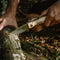 No.18 Saw blade outdoors and a wood craftsman companion.