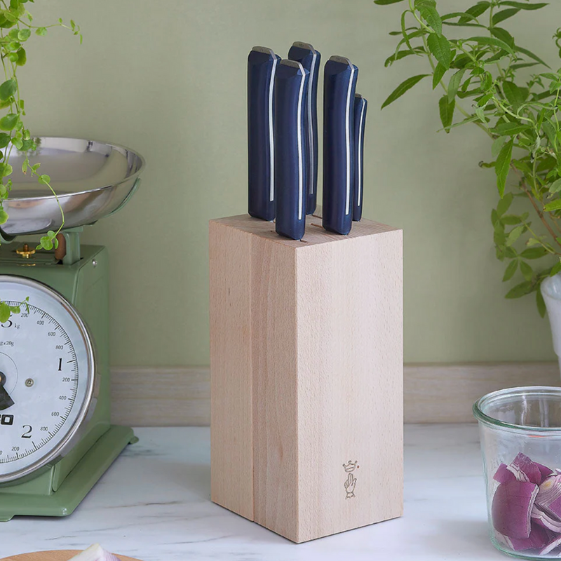 5-Slot Beech Wood Knife Block