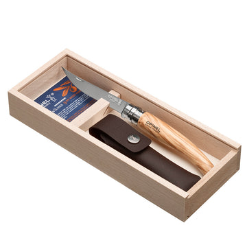 N°10 Olive Wood Folding Fillet Knife with Wood Box & Sheath