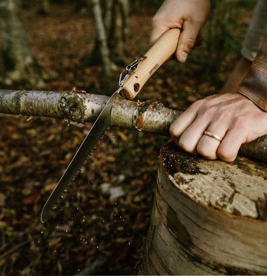 No.18 Saw blade outdoors and a wood craftsman companion. 